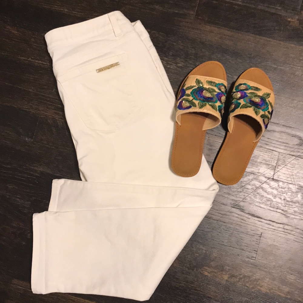 White Michael Kors Crop Jeans